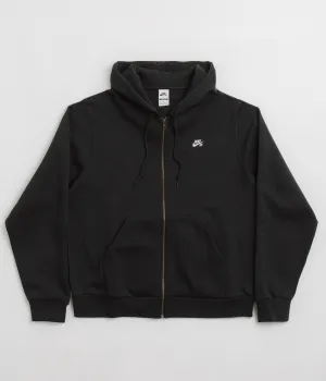 Nike SB Essential Logo Full Zip Hoodie - Black / White Nike SB Clothing