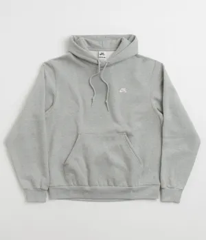 Nike SB Essential Small Logo Hoodie - Dark Grey Heather / White Nike SB Clothing