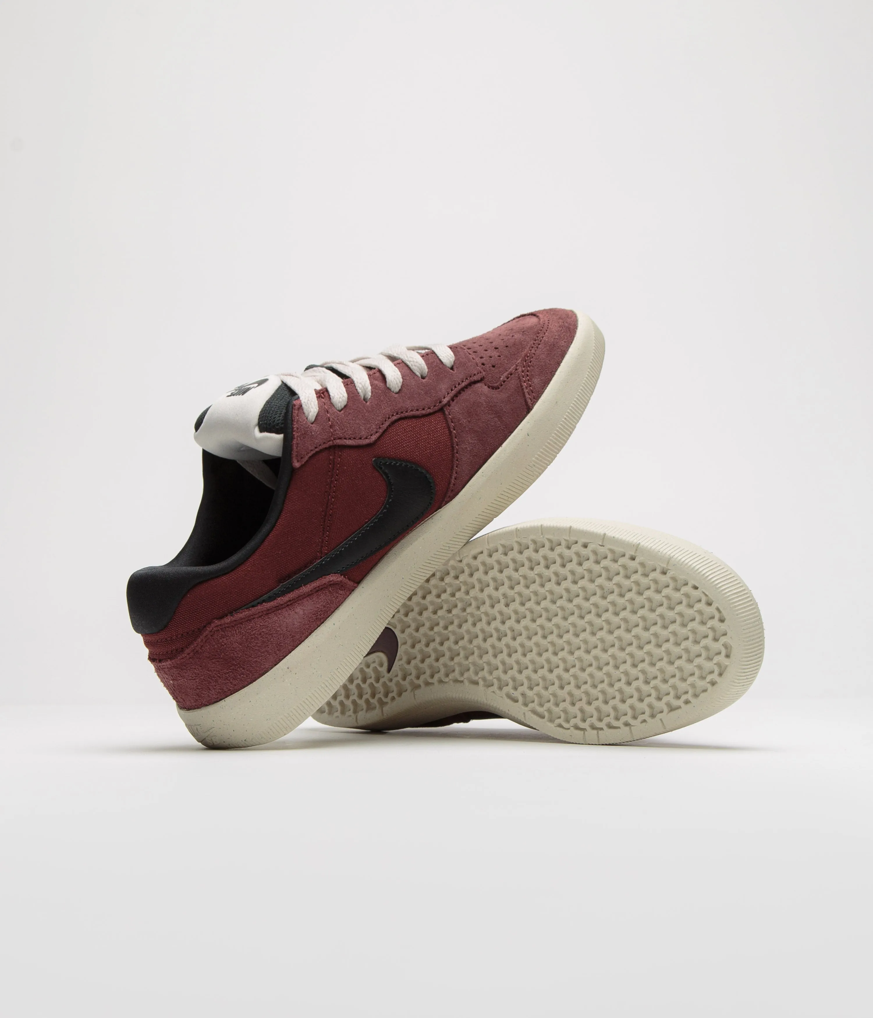 Nike SB Force 58 Shoes - Dark Team Red / Black - Black - Light Orewood Brown Nike SB Clothing