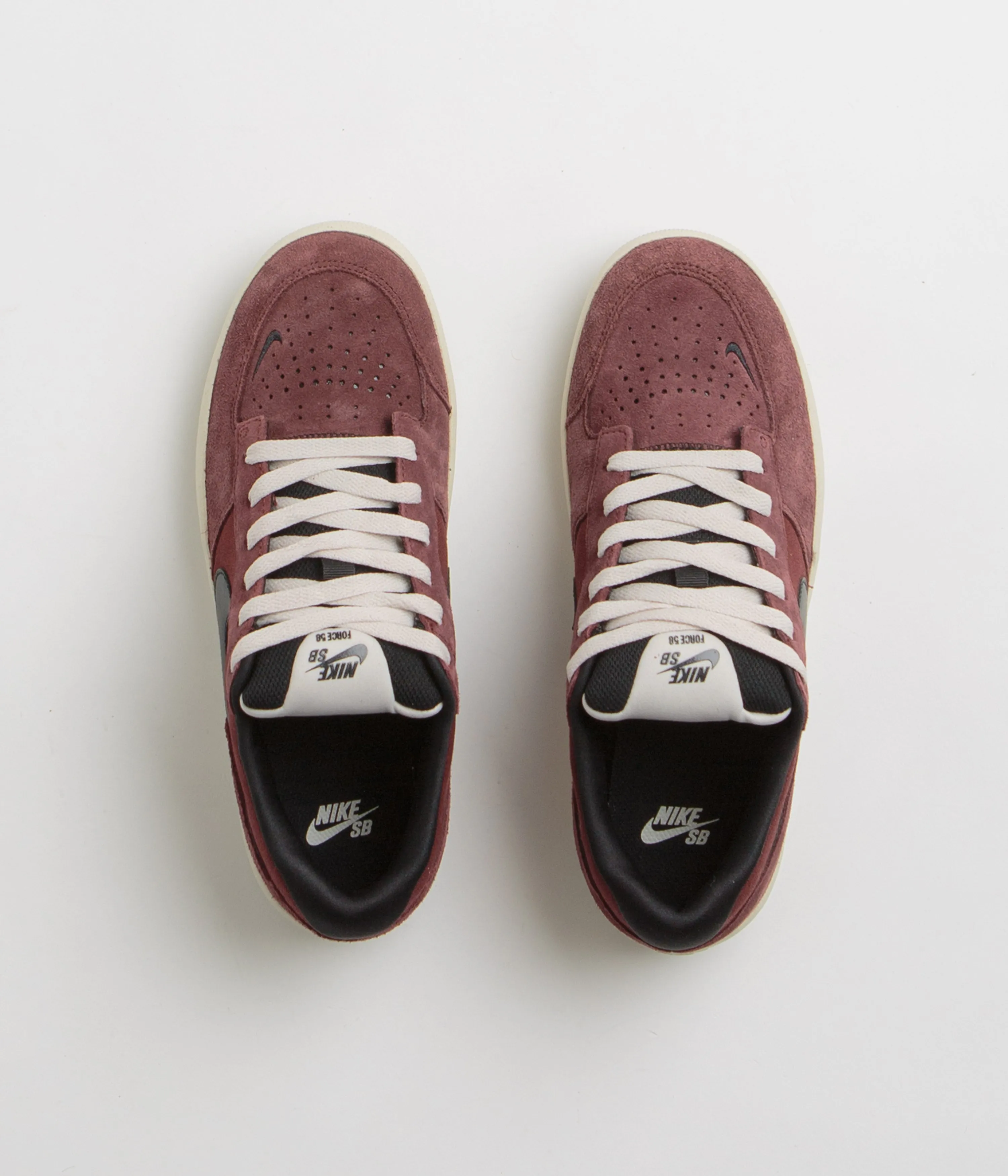 Nike SB Force 58 Shoes - Dark Team Red / Black - Black - Light Orewood Brown Nike SB Clothing