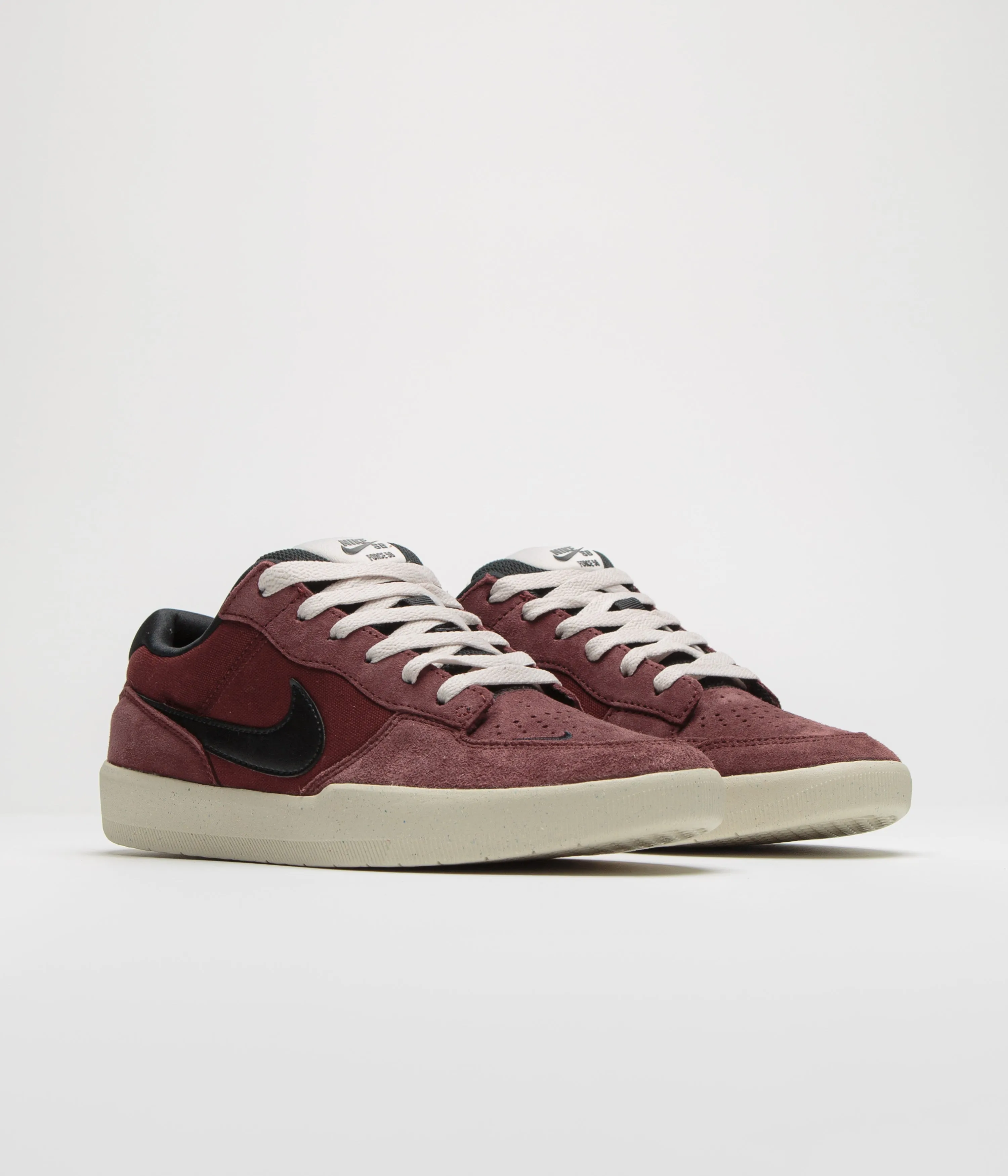 Nike SB Force 58 Shoes - Dark Team Red / Black - Black - Light Orewood Brown Nike SB Clothing