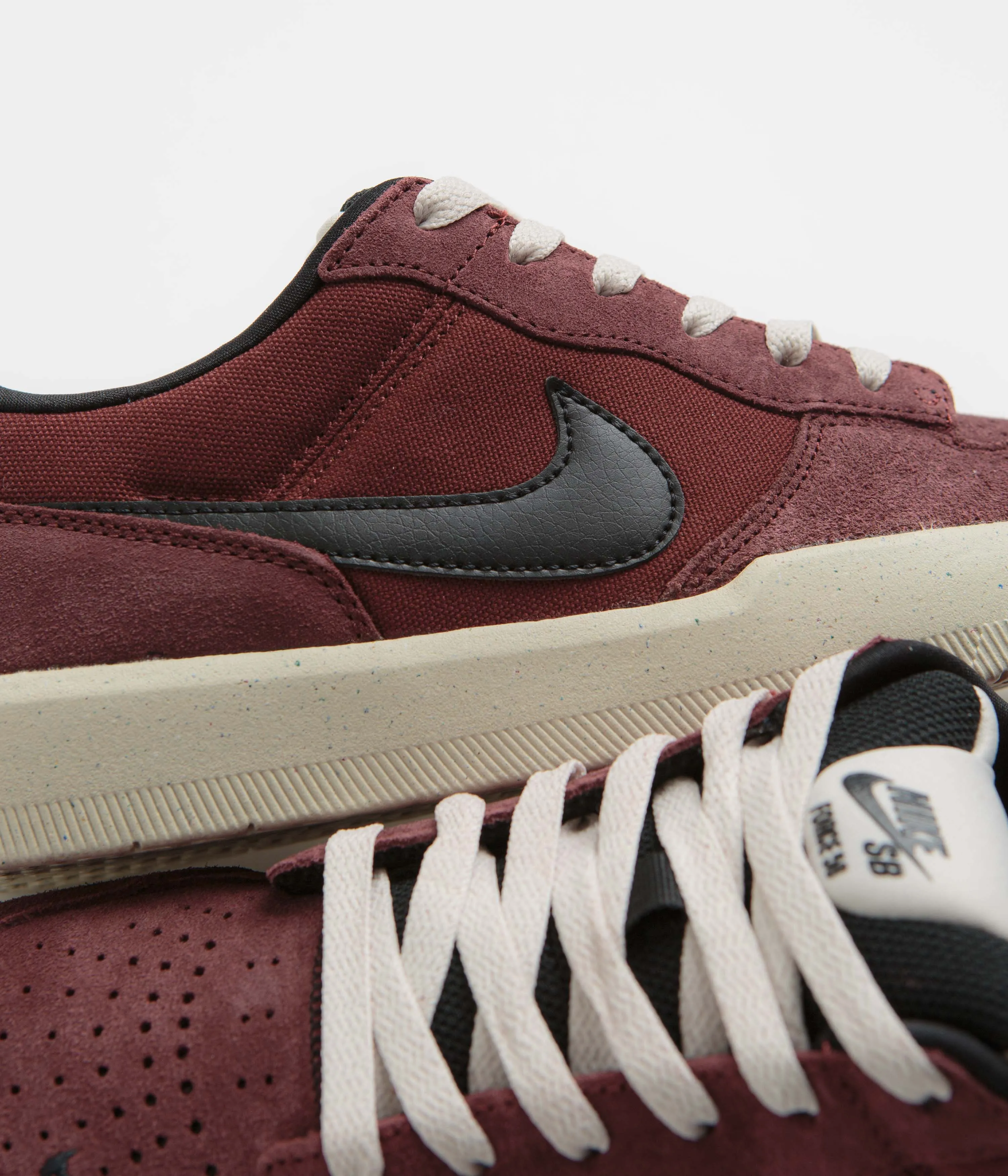 Nike SB Force 58 Shoes - Dark Team Red / Black - Black - Light Orewood Brown Nike SB Clothing