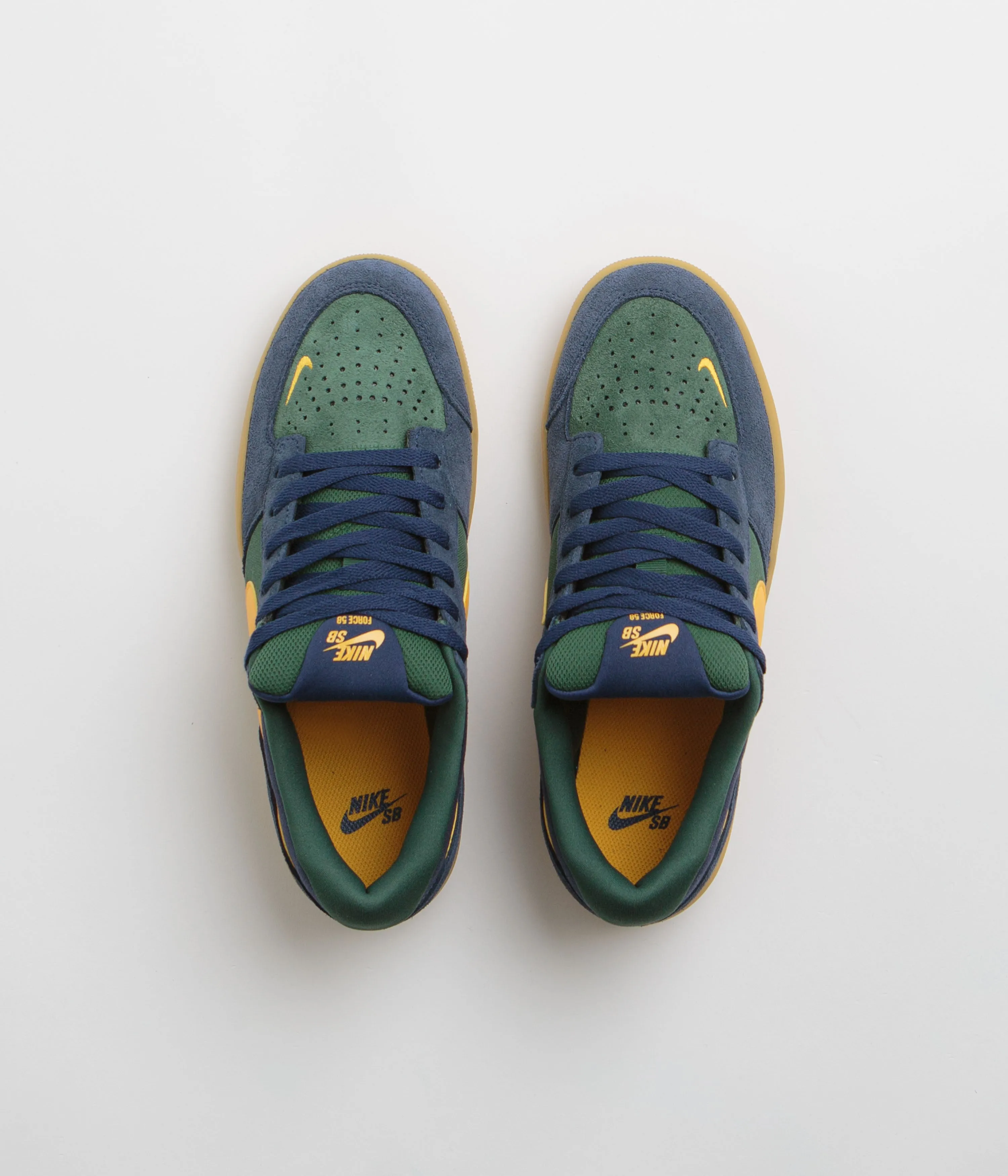Nike SB Force 58 Shoes - Midnight Navy / University Gold - Fir Nike SB Clothing