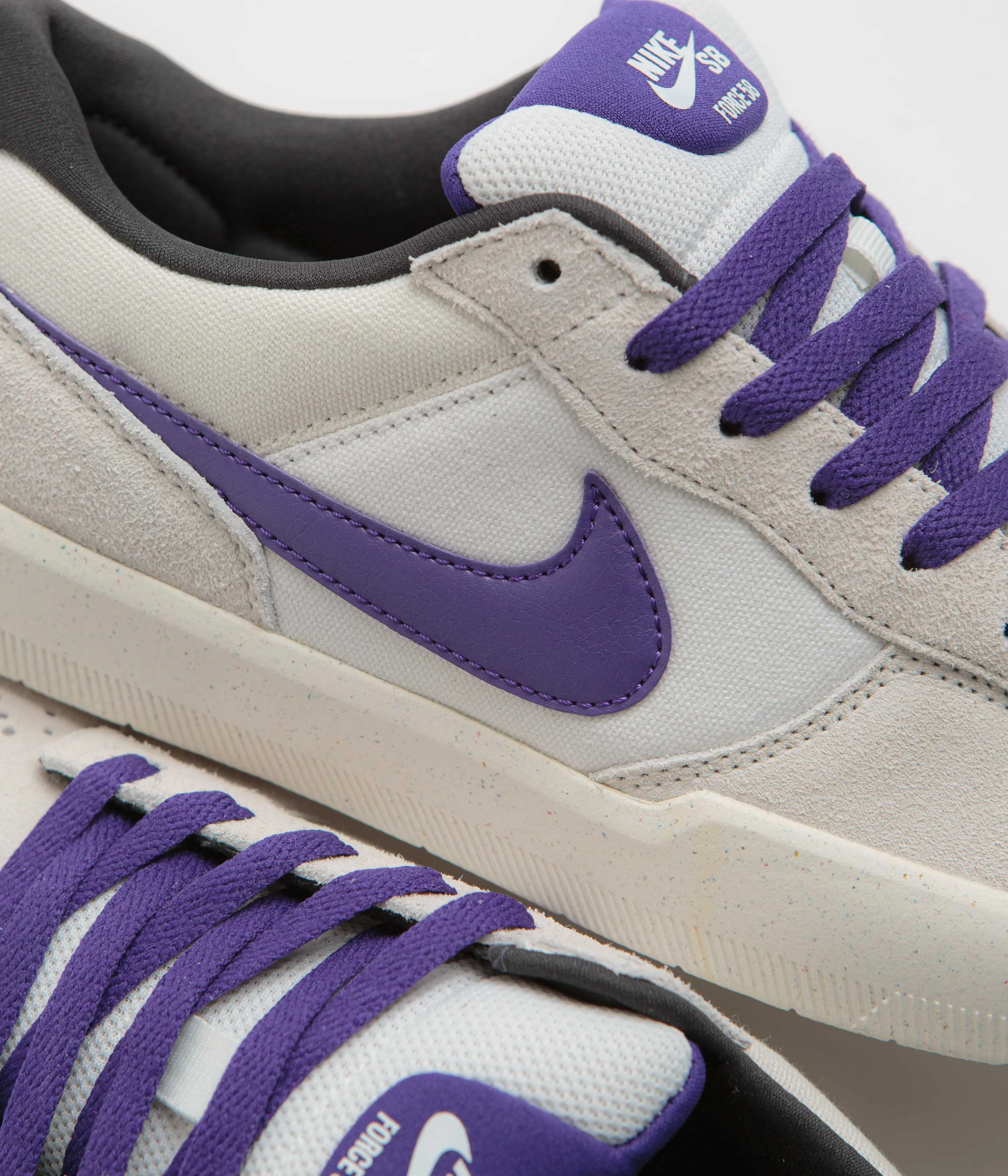 Nike SB Force 58 Shoes - Phantom / Court Purple - Summit White Nike SB Clothing