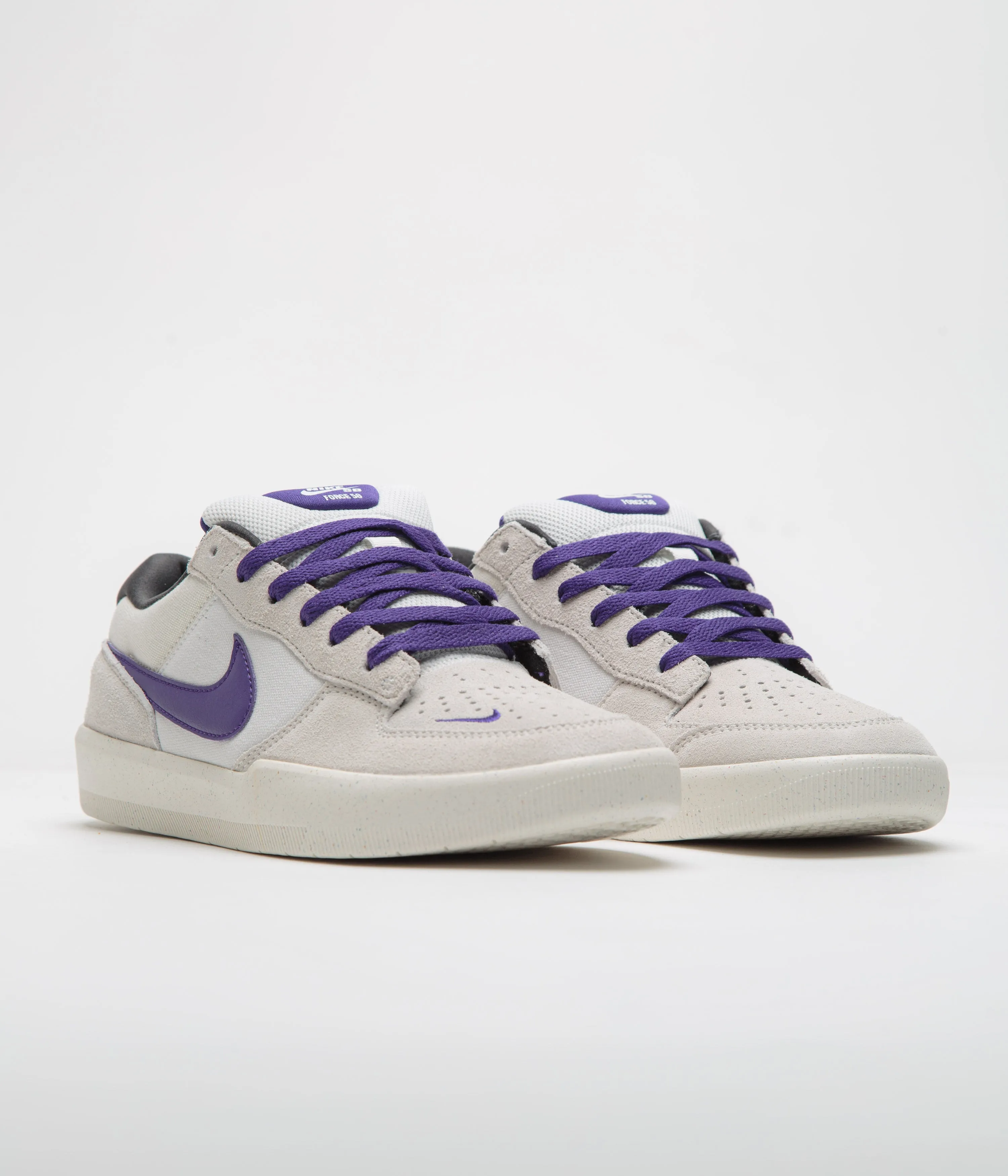 Nike SB Force 58 Shoes - Phantom / Court Purple - Summit White Nike SB Clothing