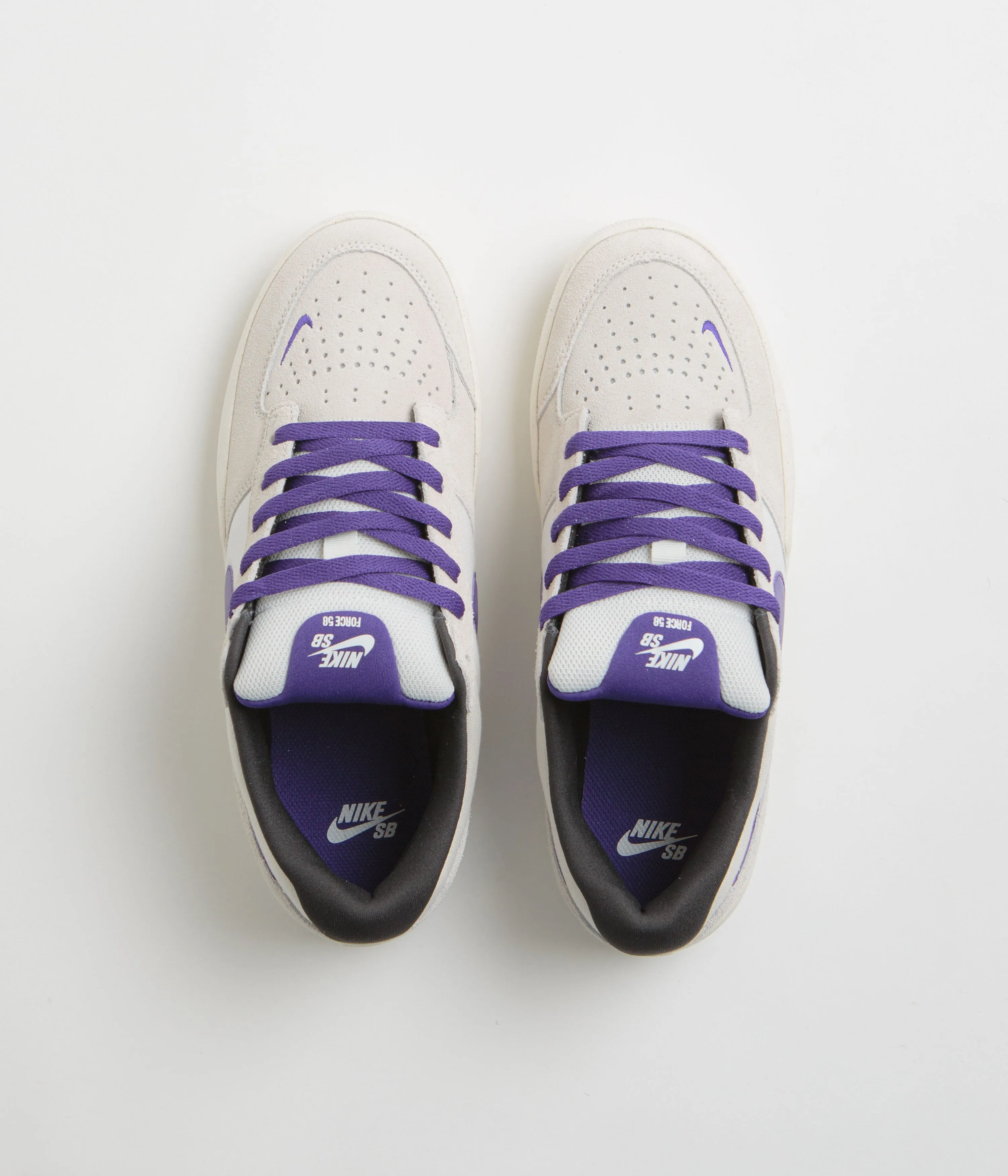 Nike SB Force 58 Shoes - Phantom / Court Purple - Summit White Nike SB Clothing