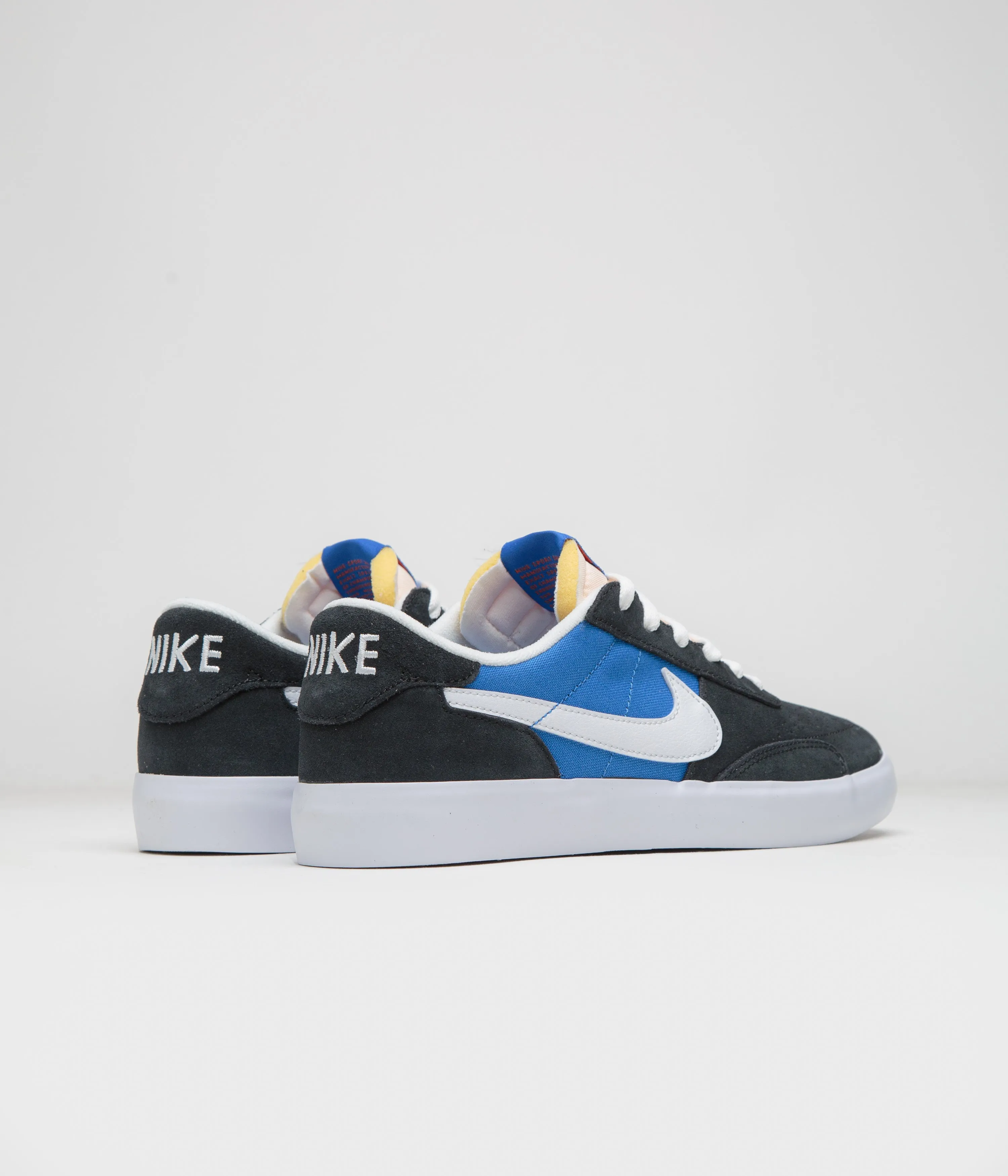 Nike SB Heritage Vulc Shoes - Black / White - Signal Blue - Safety Orange Nike SB Clothing