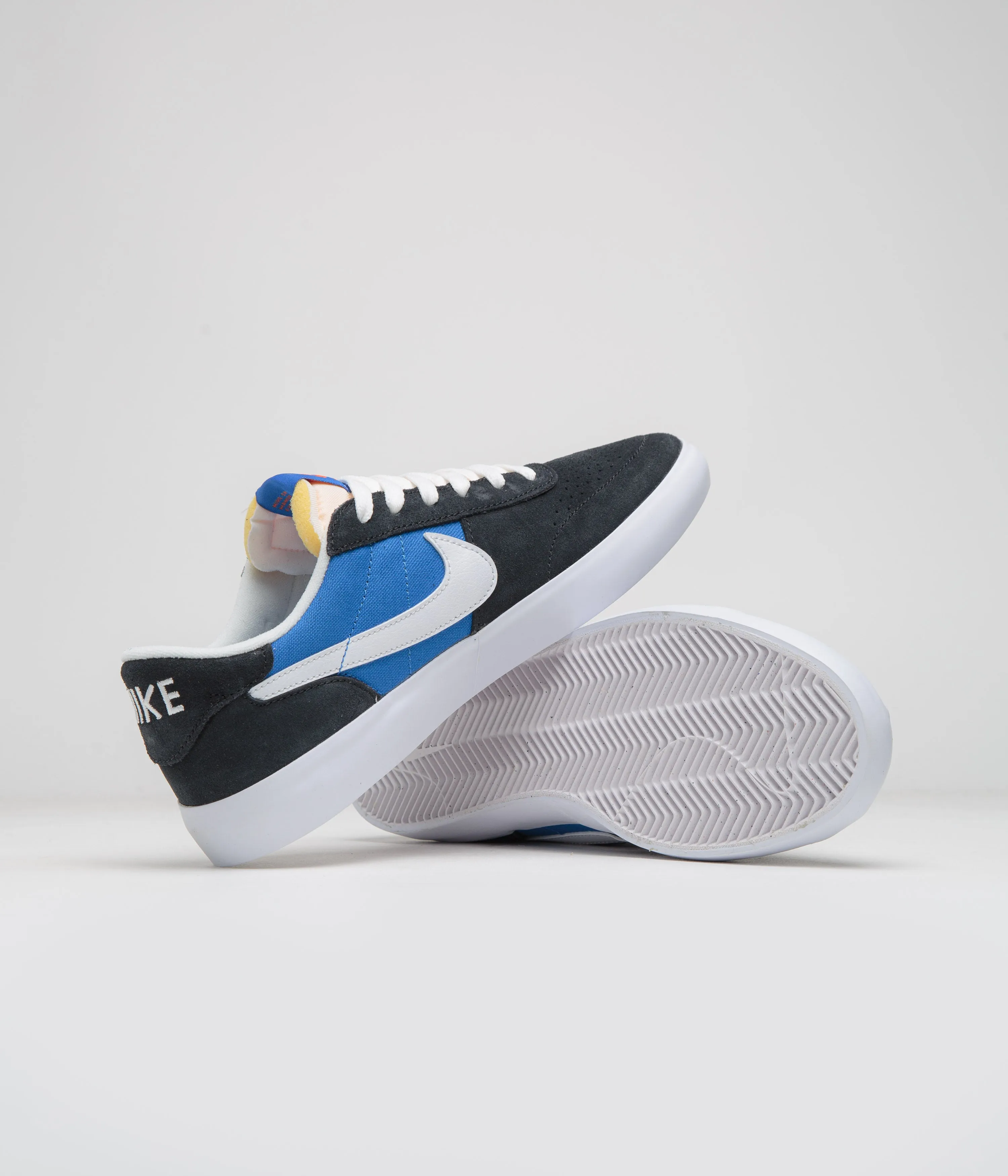 Nike SB Heritage Vulc Shoes - Black / White - Signal Blue - Safety Orange Nike SB Clothing