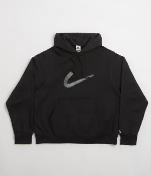 Nike SB N Swoosh Hoodie - Black / White Nike SB Clothing