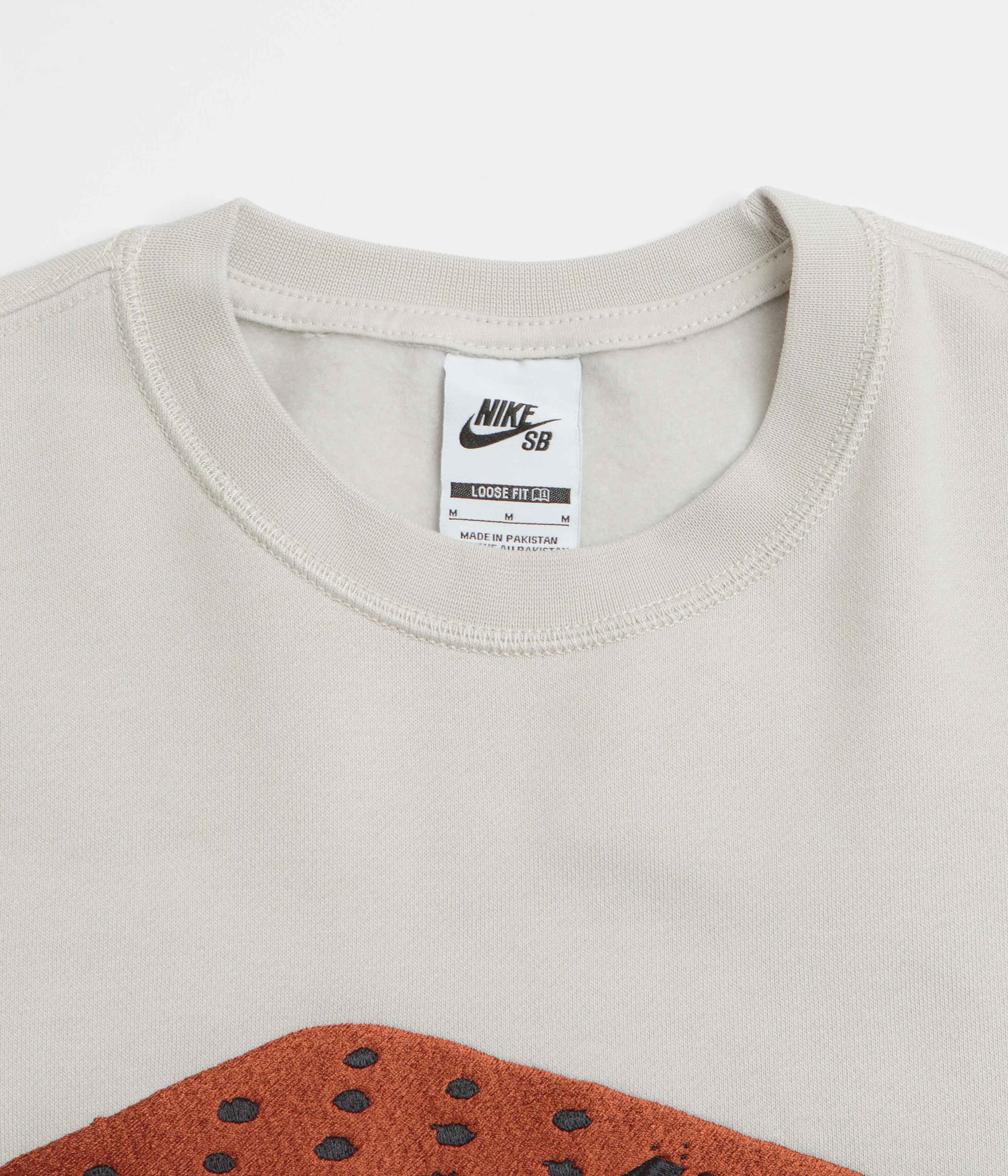 Nike SB Slider Crewneck Sweatshirt - Light Bone / White Nike SB Clothing