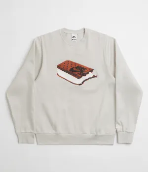 Nike SB Slider Crewneck Sweatshirt - Light Bone / White Nike SB Clothing