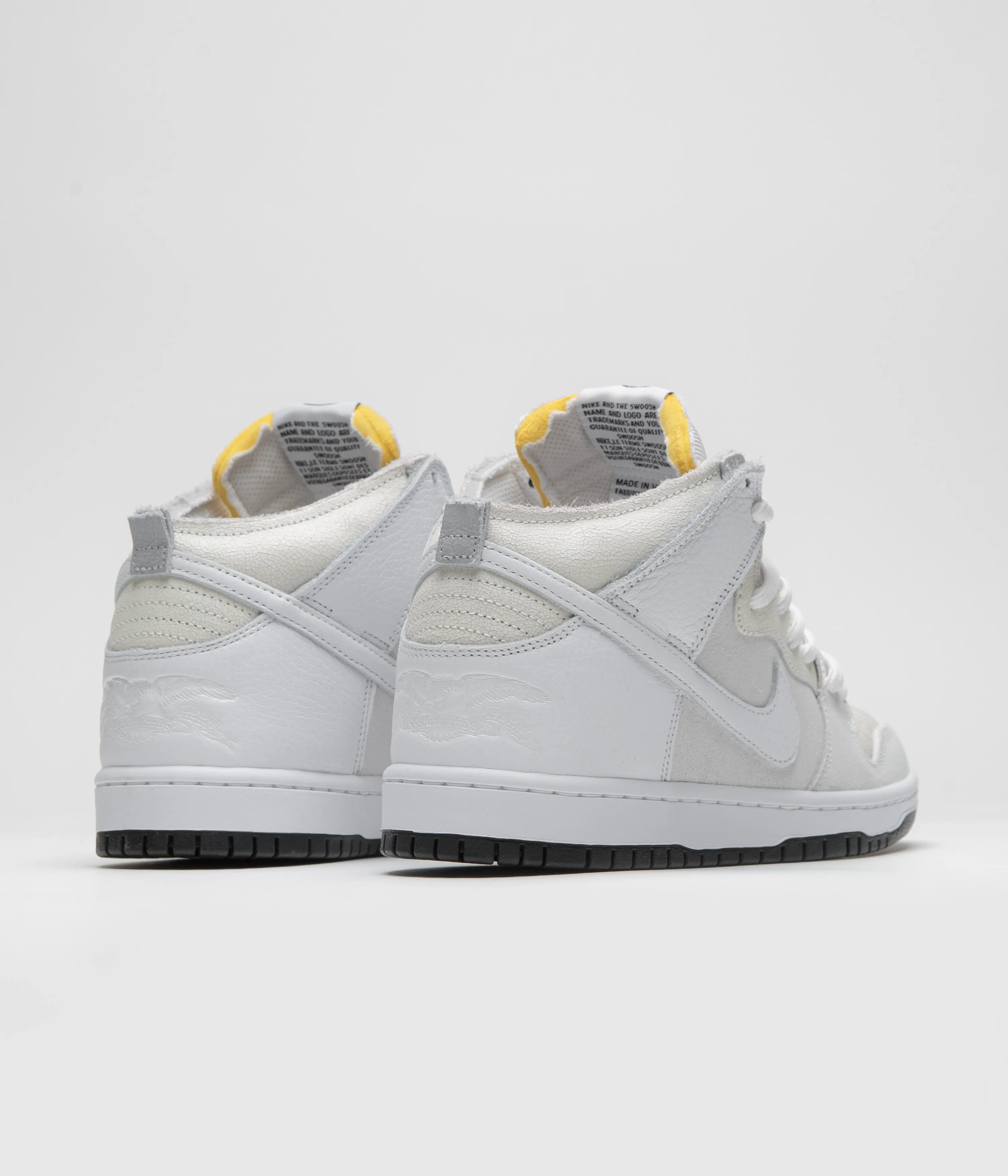 Nike SB x Antihero Dunk High Shoes - White / White - Black Nike SB Clothing