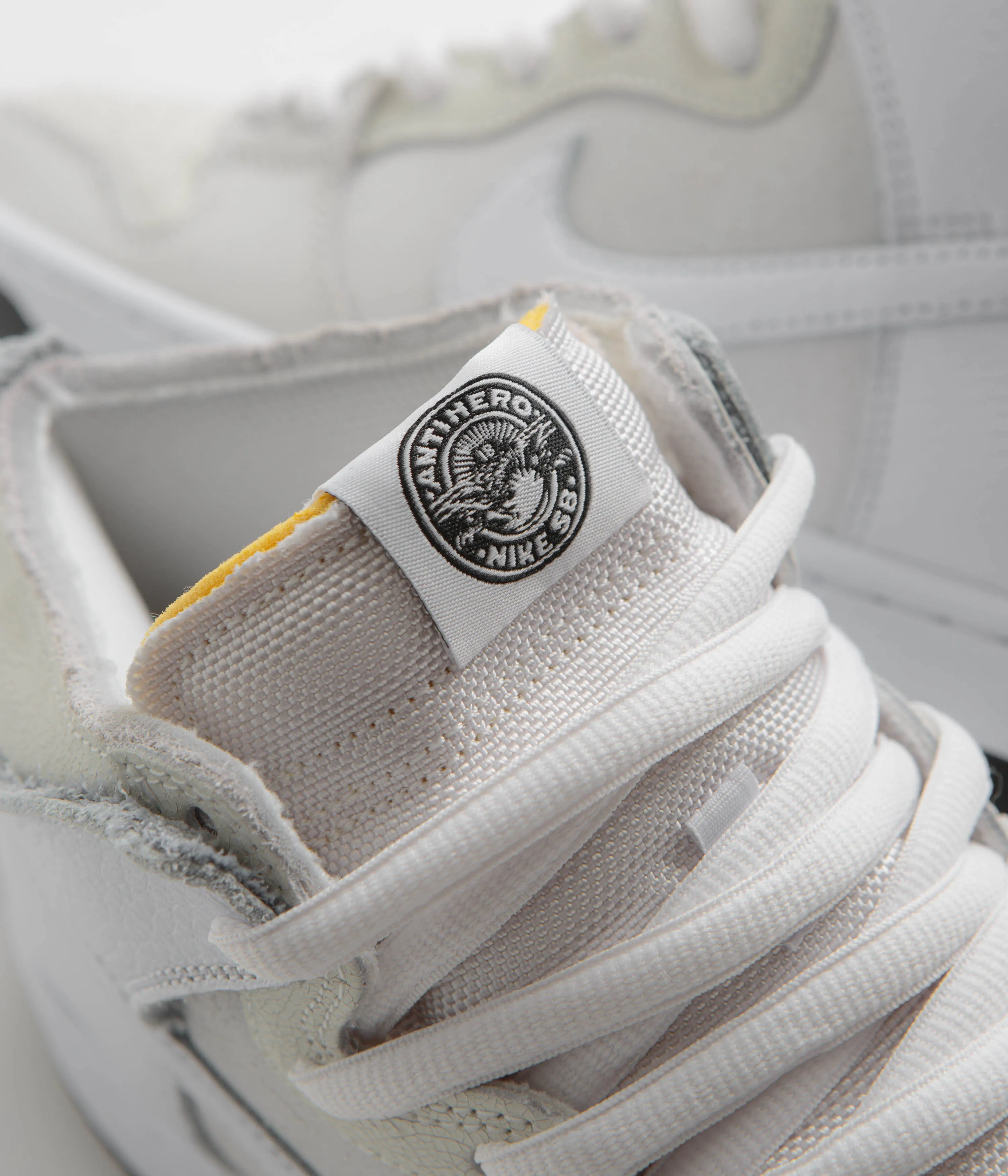 Nike SB x Antihero Dunk High Shoes - White / White - Black Nike SB Clothing