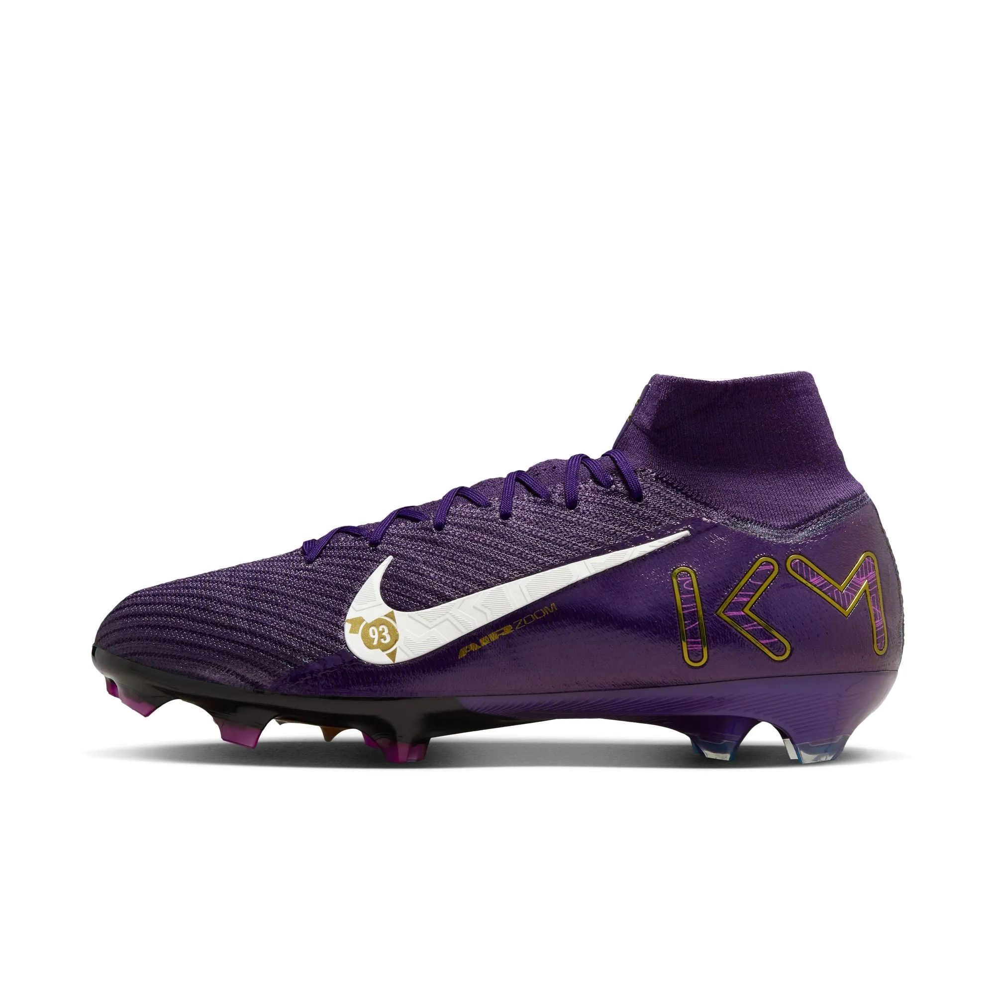 Nike Zoom Mercurial Superfly 10 KM "Kyliam Mbappe" Elite FG Soccer Cleats - Grand Purple/ Pale Ivory