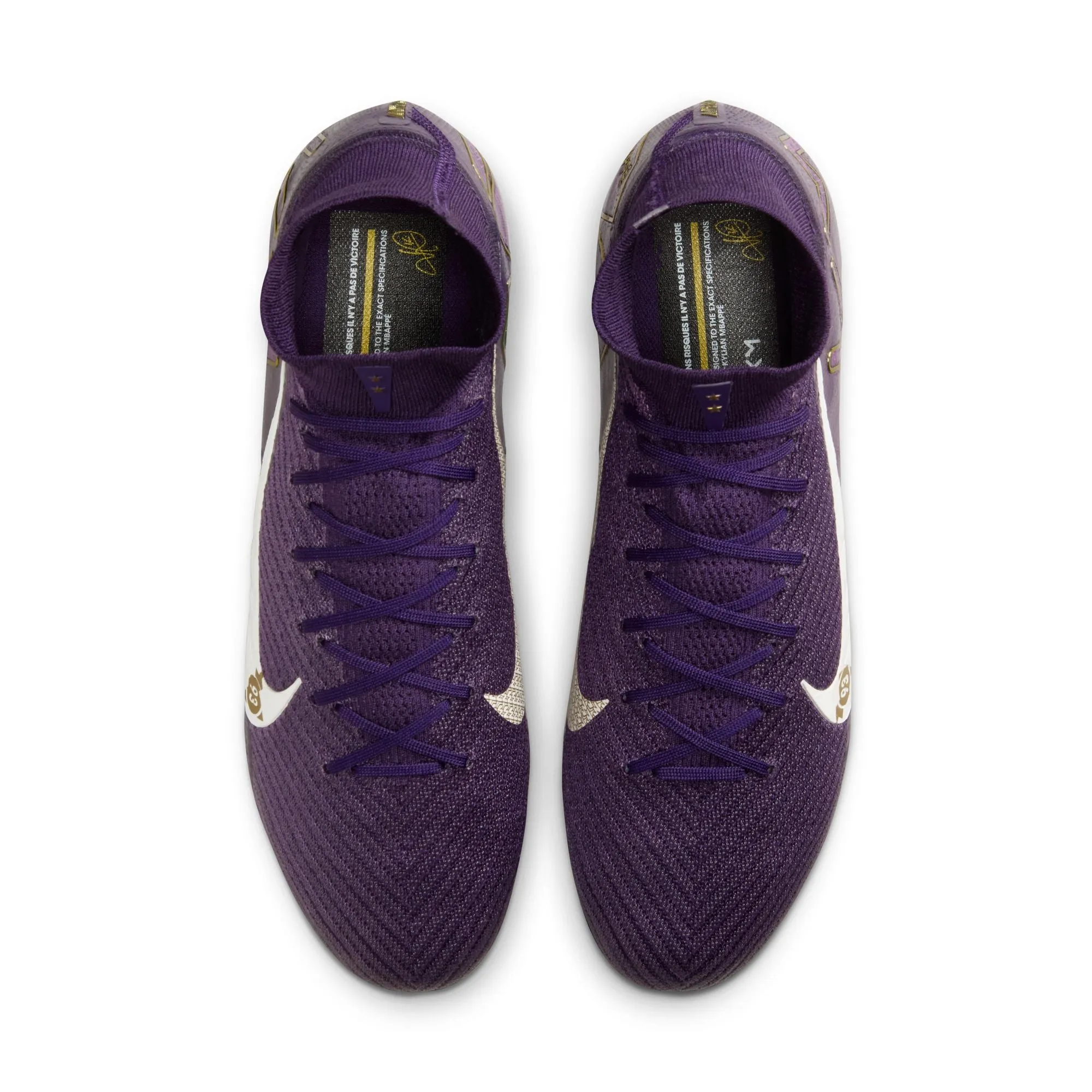 Nike Zoom Mercurial Superfly 10 KM "Kyliam Mbappe" Elite FG Soccer Cleats - Grand Purple/ Pale Ivory