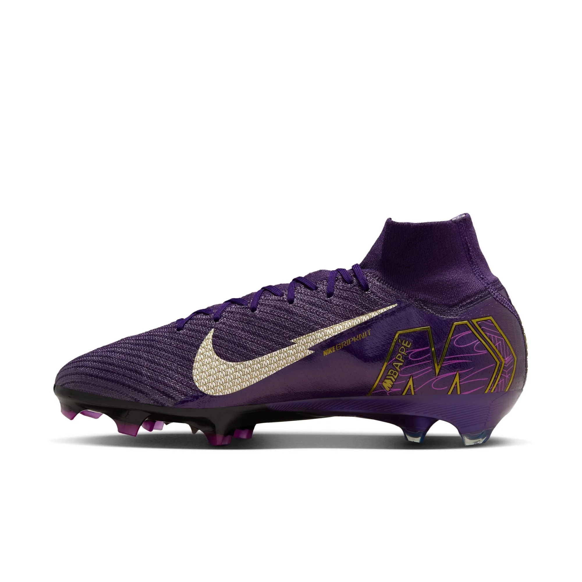 Nike Zoom Mercurial Superfly 10 KM "Kyliam Mbappe" Elite FG Soccer Cleats - Grand Purple/ Pale Ivory