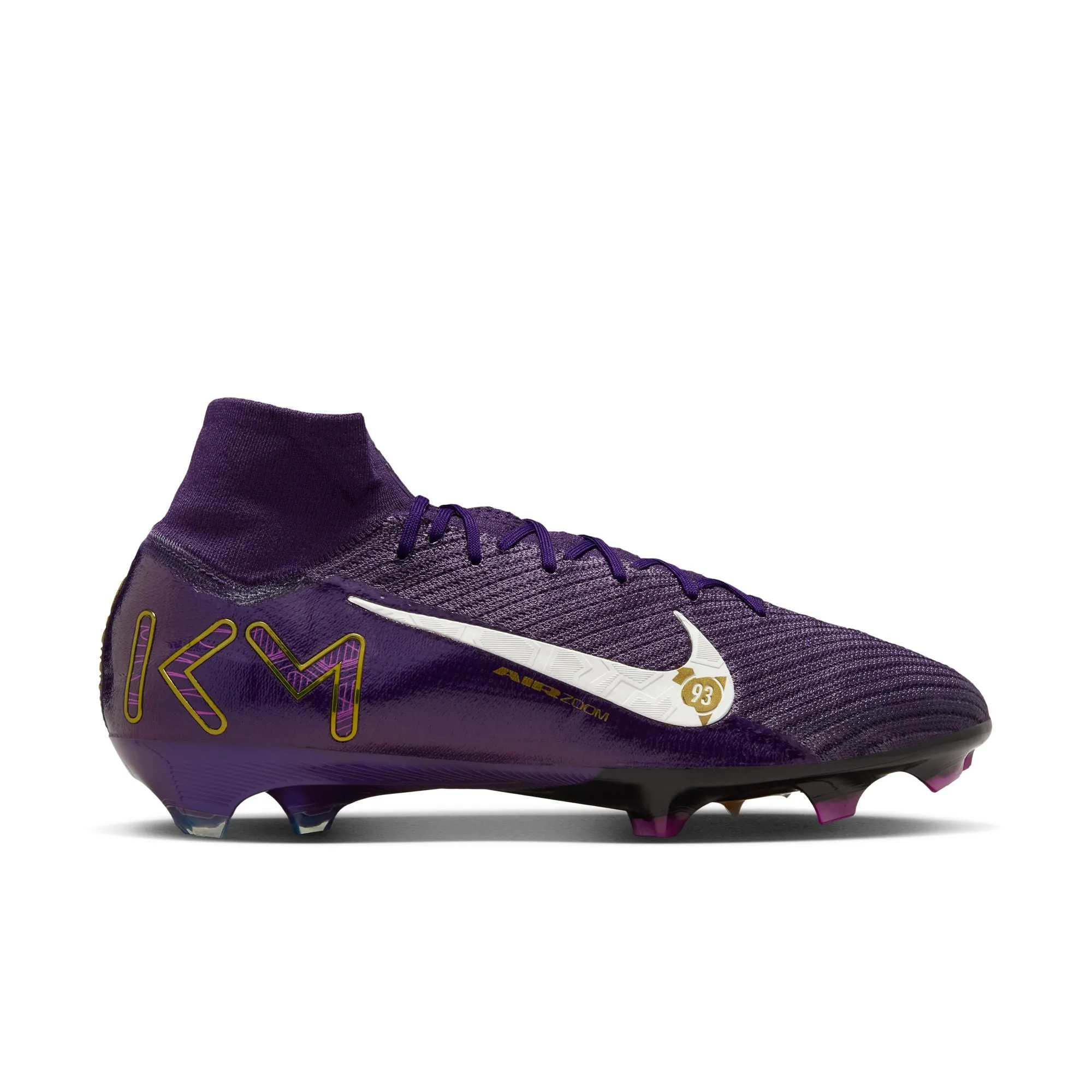 Nike Zoom Mercurial Superfly 10 KM "Kyliam Mbappe" Elite FG Soccer Cleats - Grand Purple/ Pale Ivory