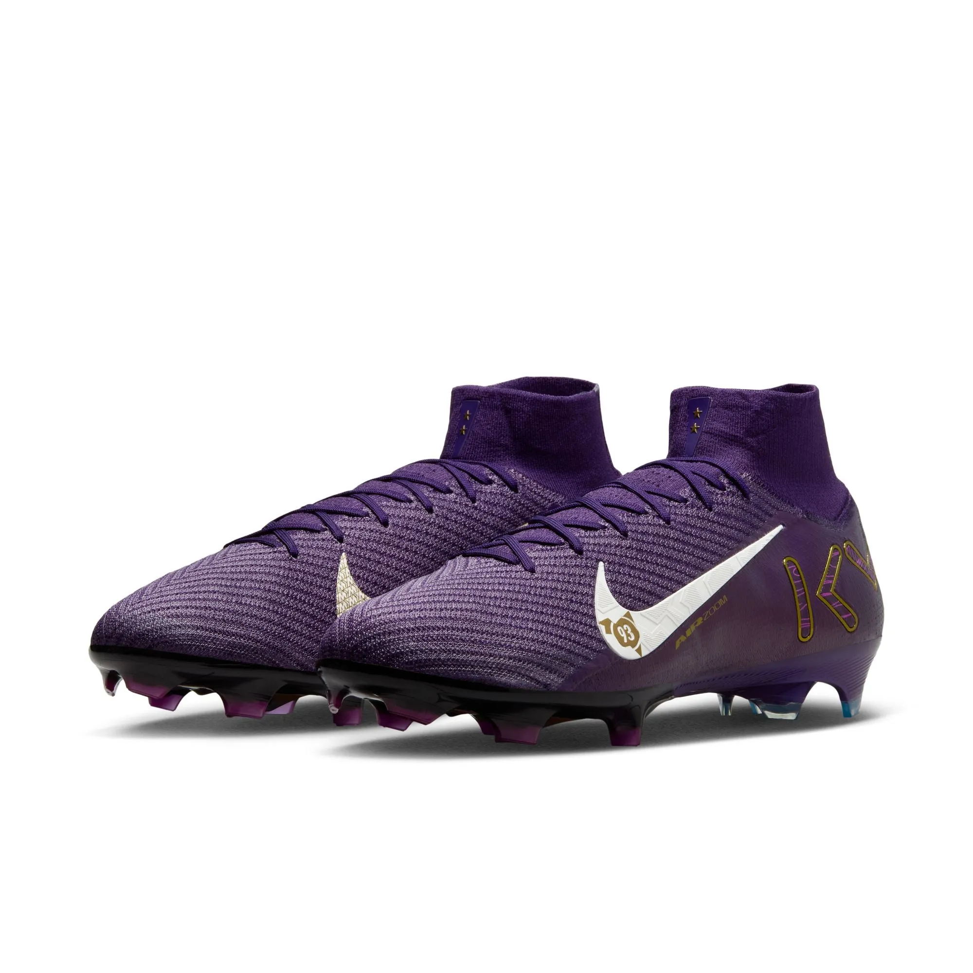 Nike Zoom Mercurial Superfly 10 KM "Kyliam Mbappe" Elite FG Soccer Cleats - Grand Purple/ Pale Ivory