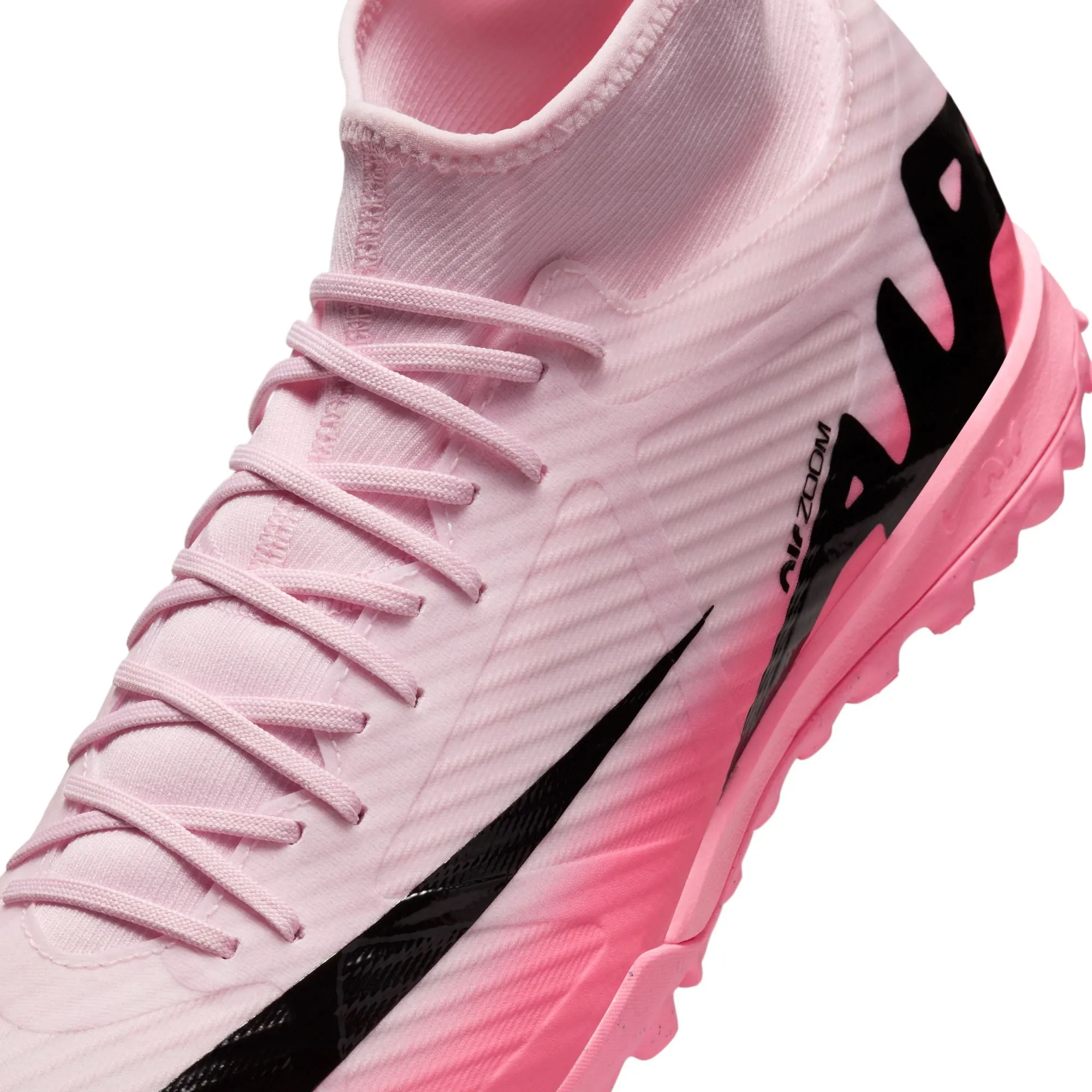Nike Zoom Mercurial Superfly 9 Academy TF Turf Soccer Shoes -Pink Foam/Black