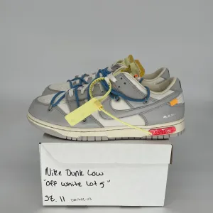 OFF WHITE NIKE DUNK LOW LOT 5 SIZE 11 DM1602-113