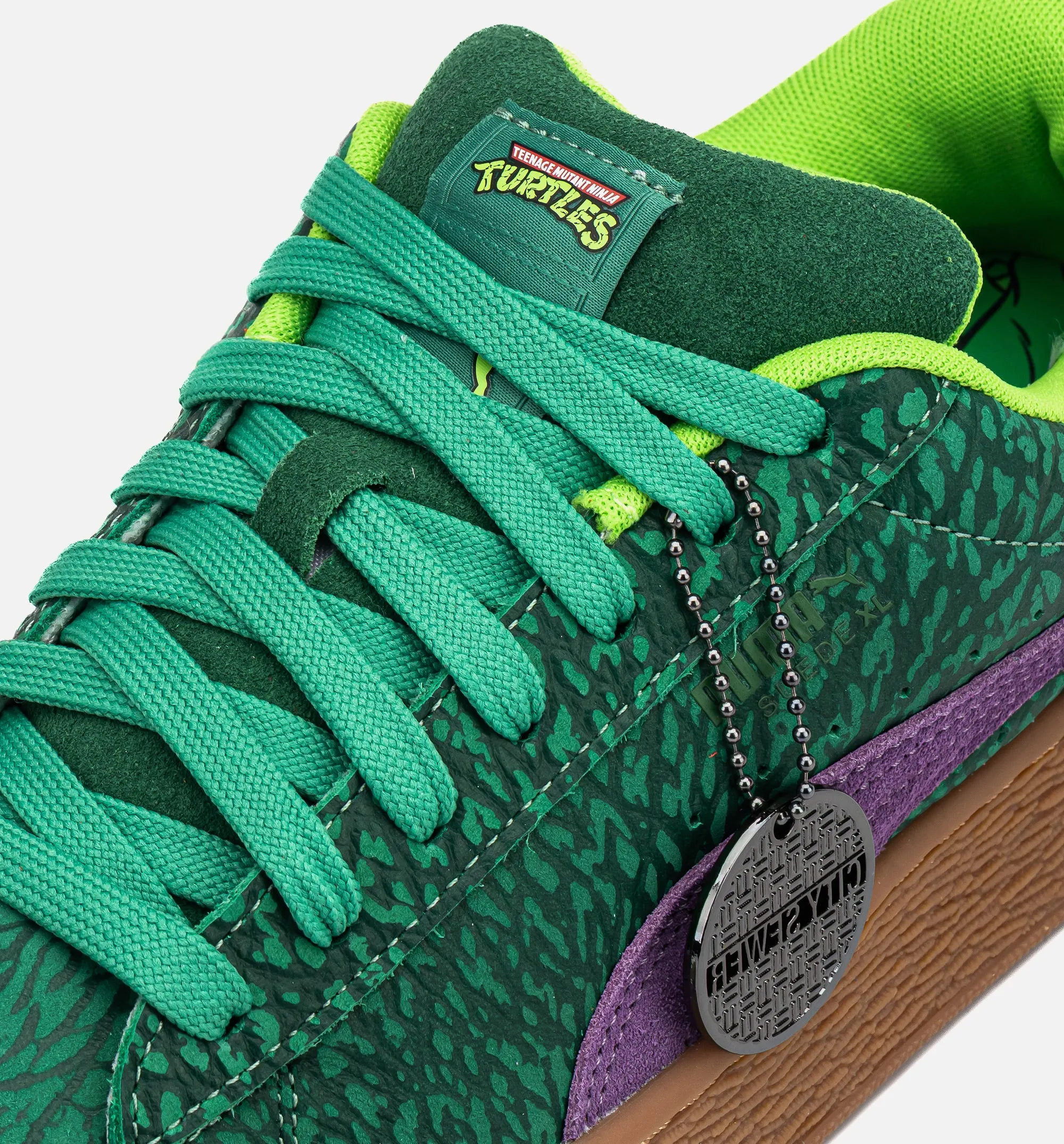Puma Clothing Suede XL x TMNT Mens Lifestyle Shoe - Vine/Green/Gum