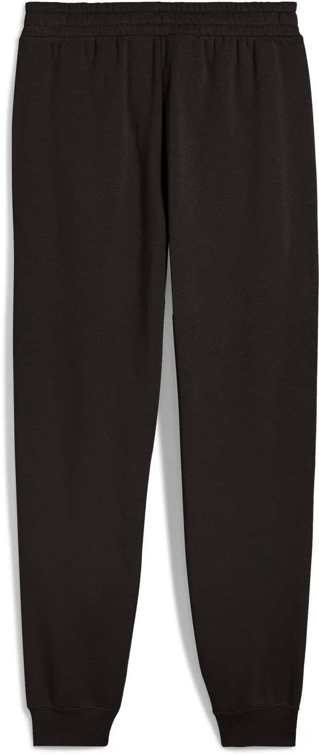 PUMA MEN'S ESSENTALS LOGO FLEECE BLACK TRACKPANTS