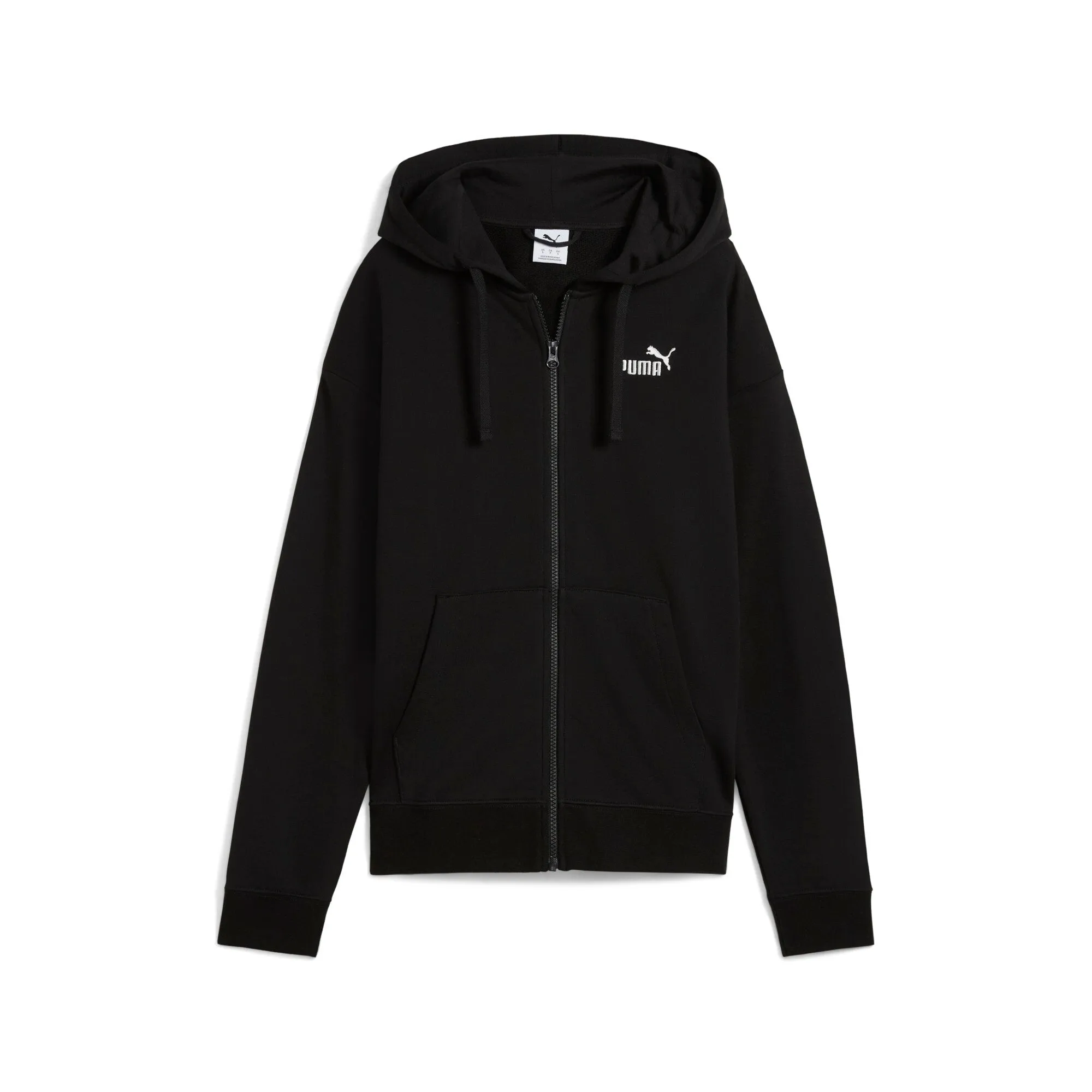 PUMA Women's Essentials Small No. 1 Logo French Terry Comfort Full-Zip Hoodie