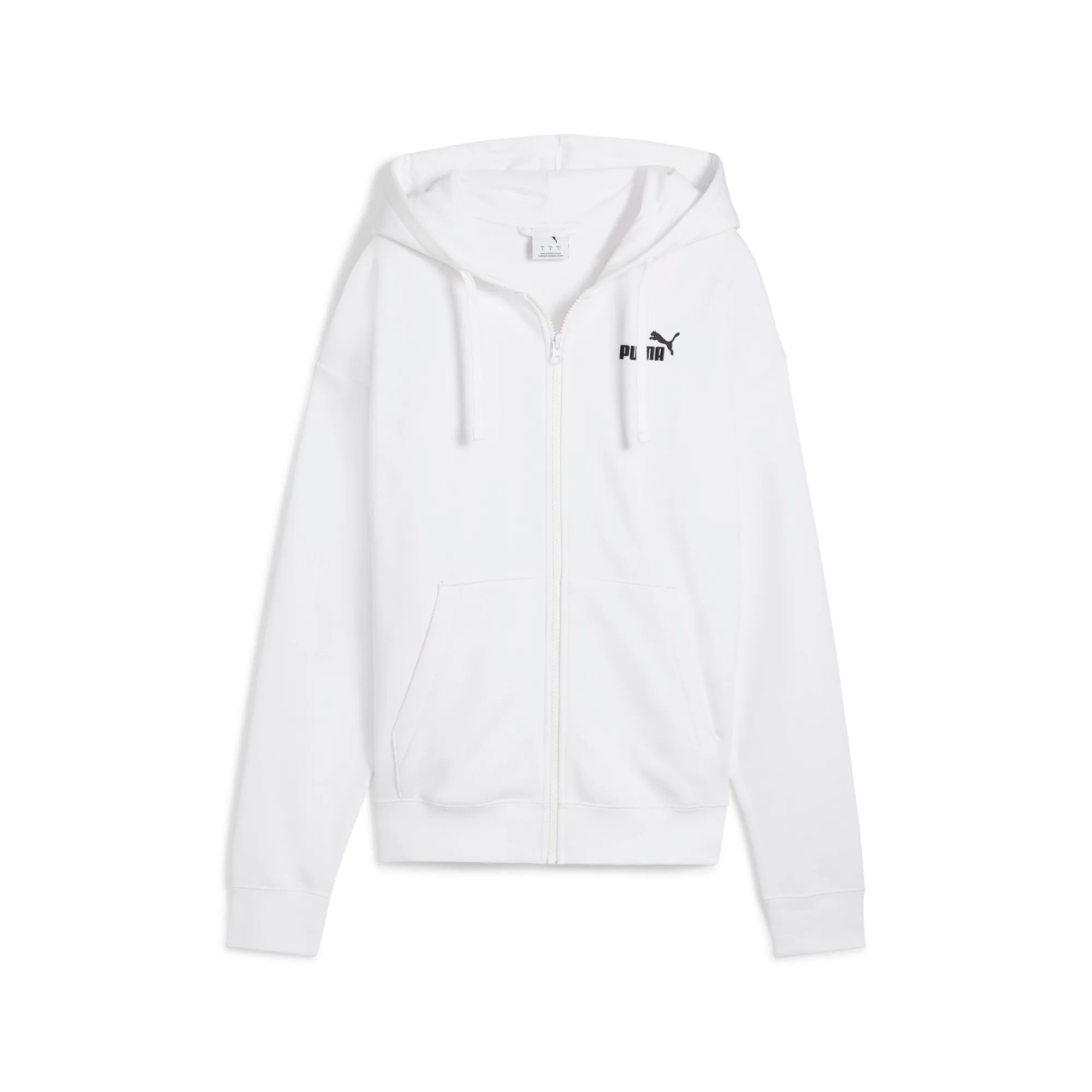 PUMA Women's Essentials Small No. 1 Logo French Terry Comfort Full-Zip Hoodie