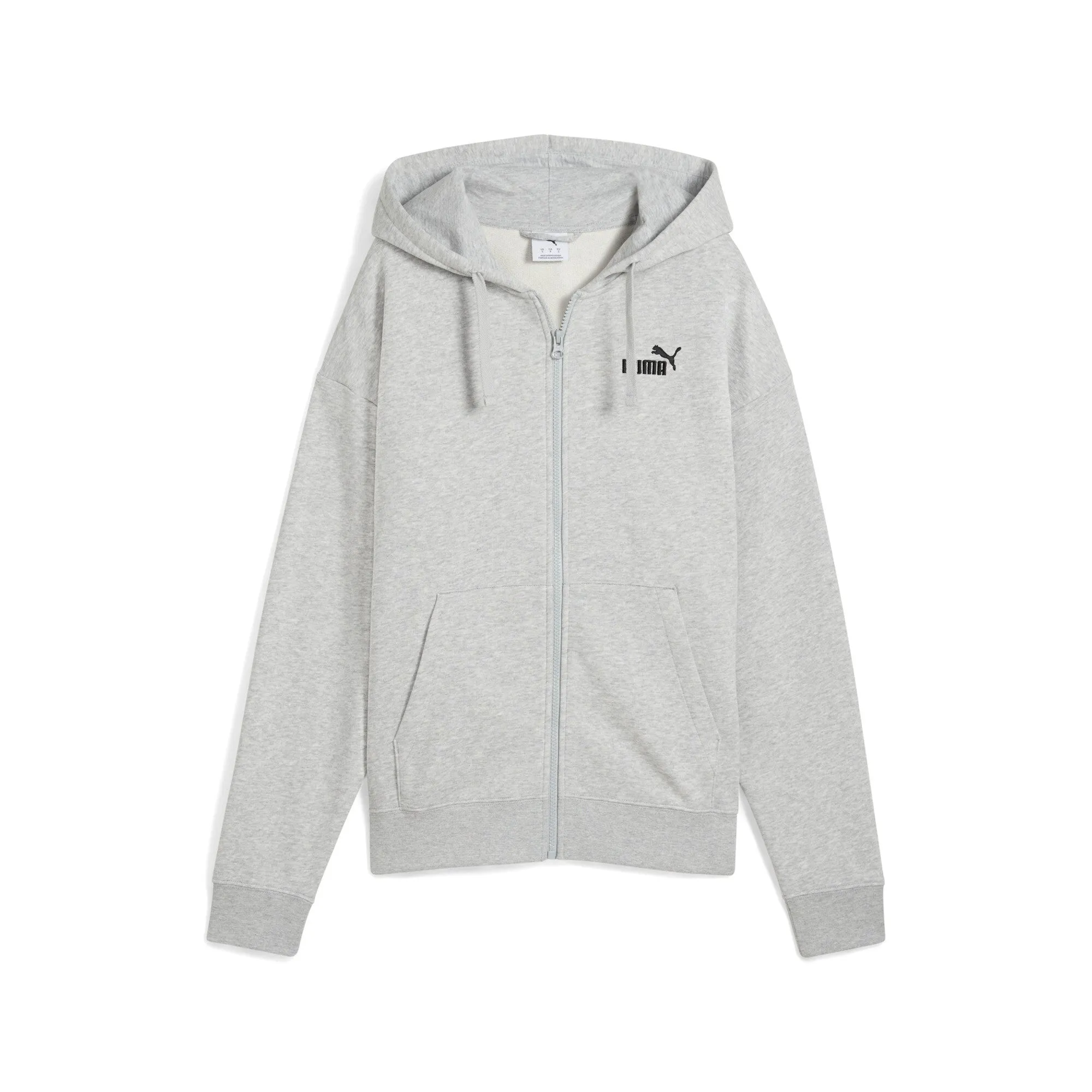 PUMA Women's Essentials Small No. 1 Logo French Terry Comfort Full-Zip Hoodie