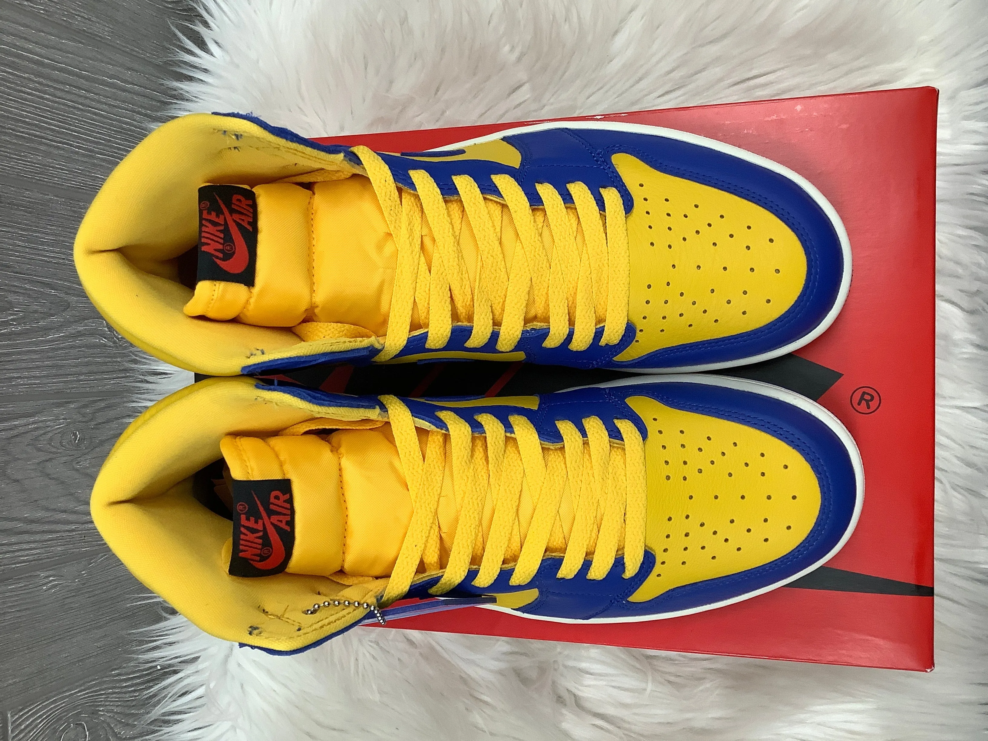 Shoes Athletic By Nike In Blue & Yellow, Size: 10.5 nike