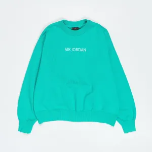 Womens Air Jordan SP Fleece Crewneck - New Emerald/Sail Jordan Clothing